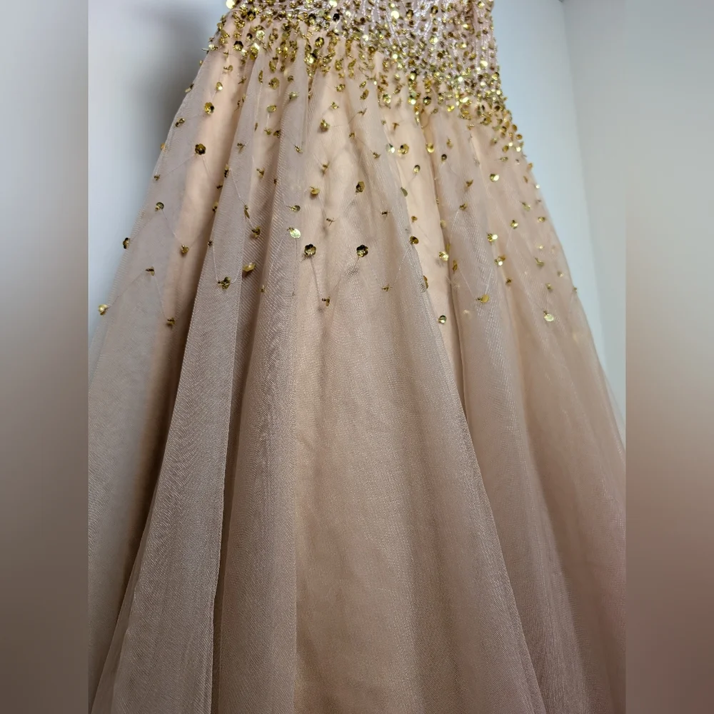 Sequin Embellished Evening Gown - Picture 11 of 13